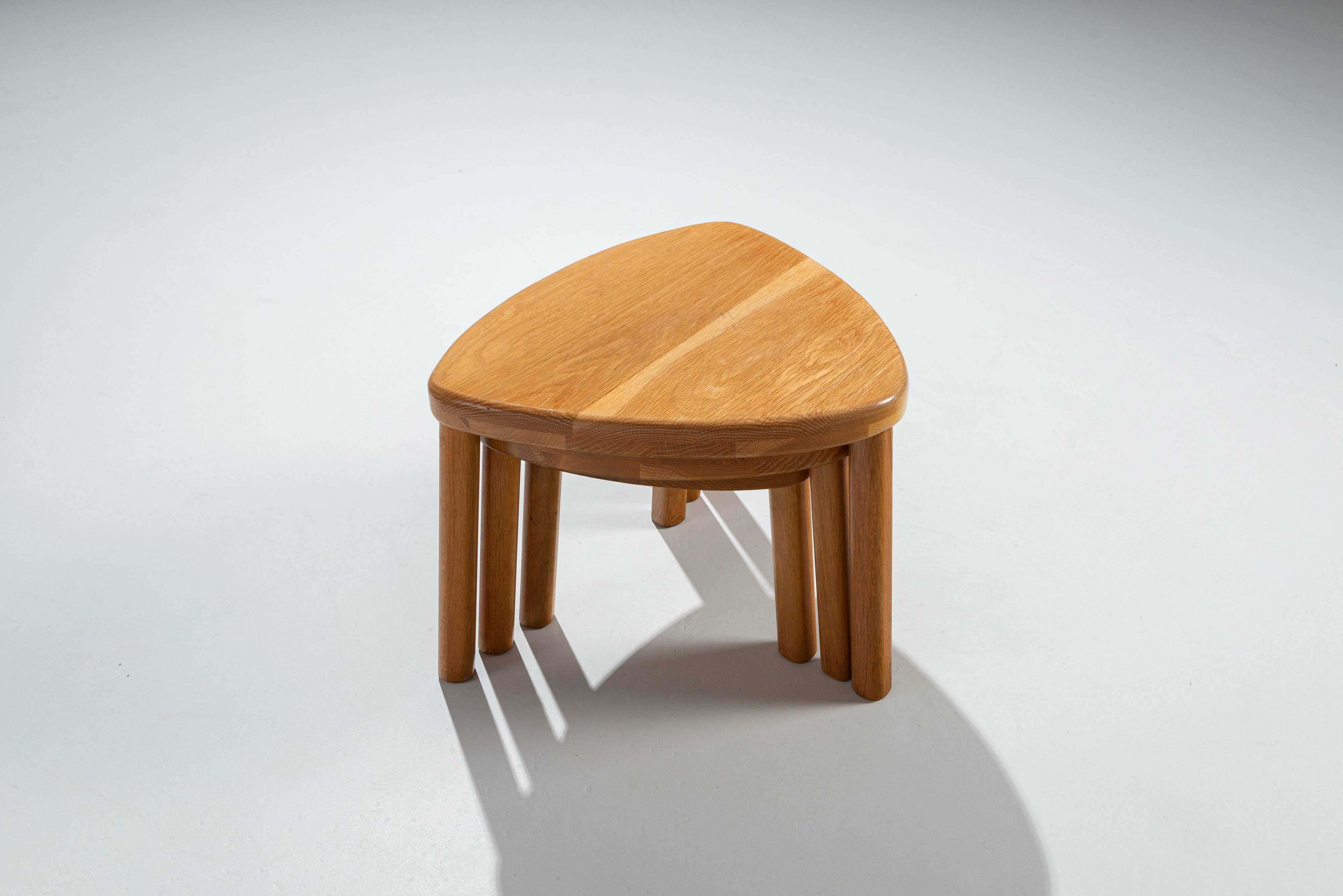 Set of three solid oak nesting tables