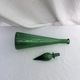 Italian carafe in green glass with its cap