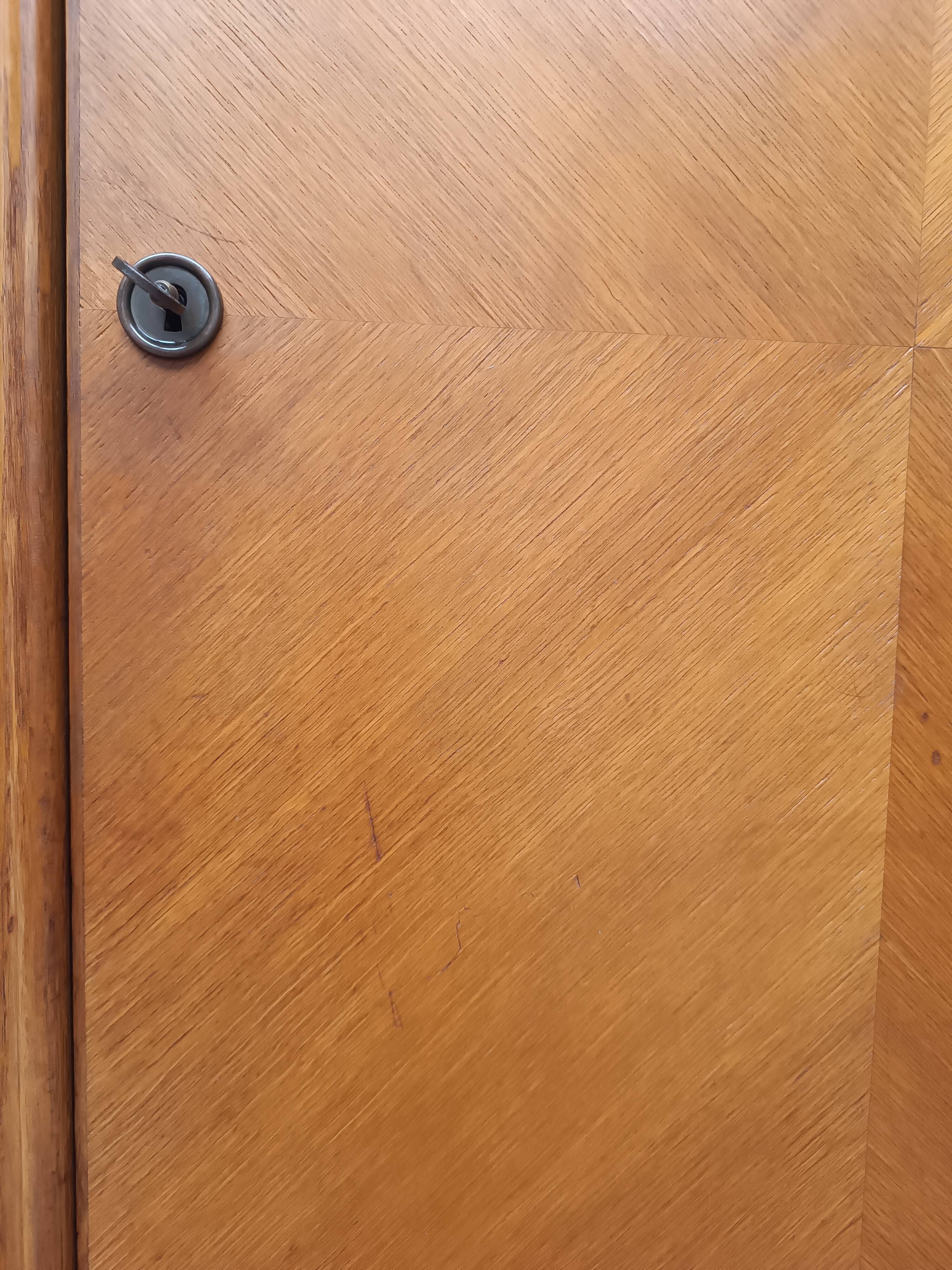Wing-shaped locker cabinet from the 1950s