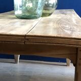 Old 19th crude solid elm farm table
