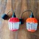 Pair of vintage glass ceiling lights from the 1950s.