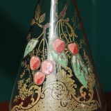 Liquor decanter - cherry decoration - art nouveau - Legras