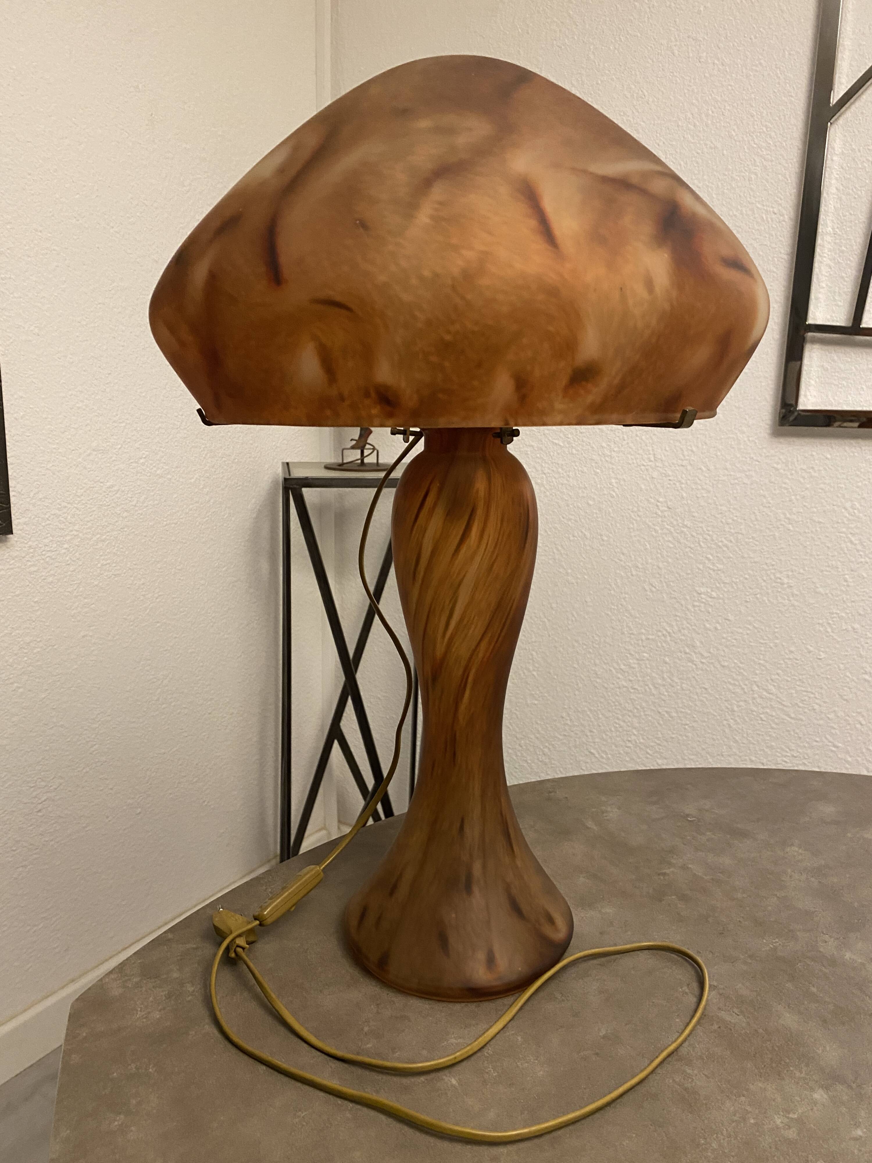 Mushroom Lamp, Vianne Glassworks, 1970s