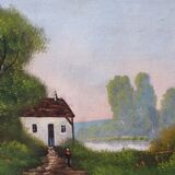 Oil painting on canvas signed
