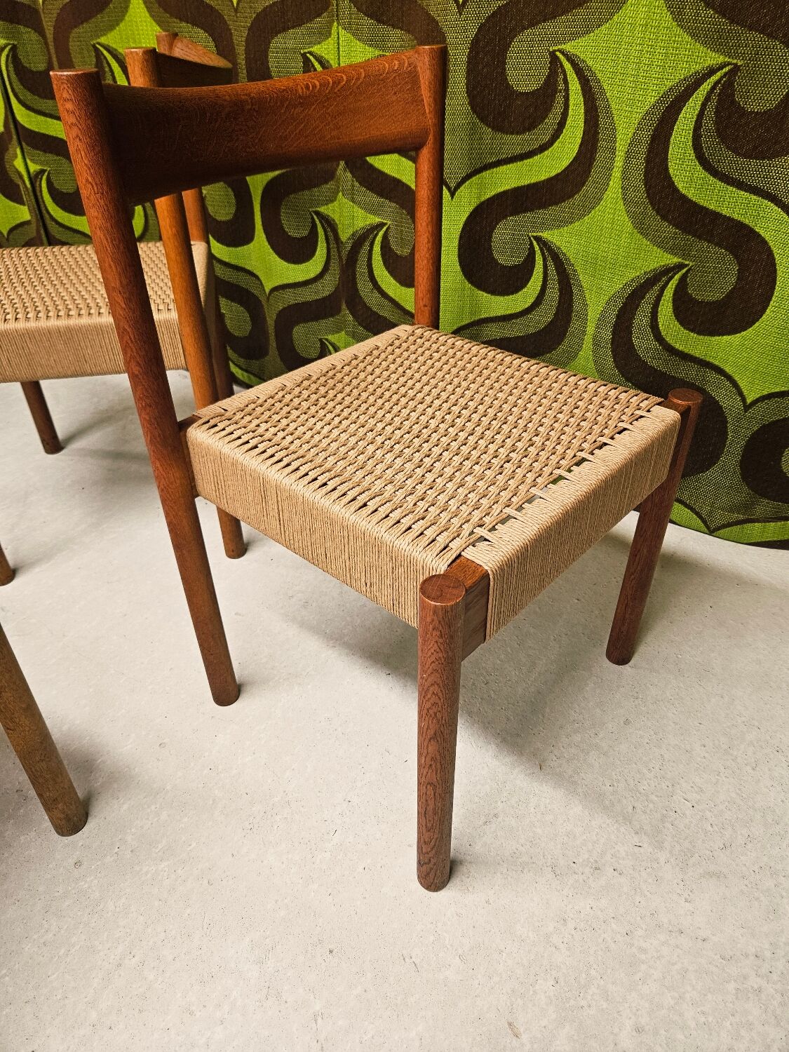 Set of 4 Danish chairs, 1970.