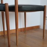 4 Scandinavian chairs skaï black