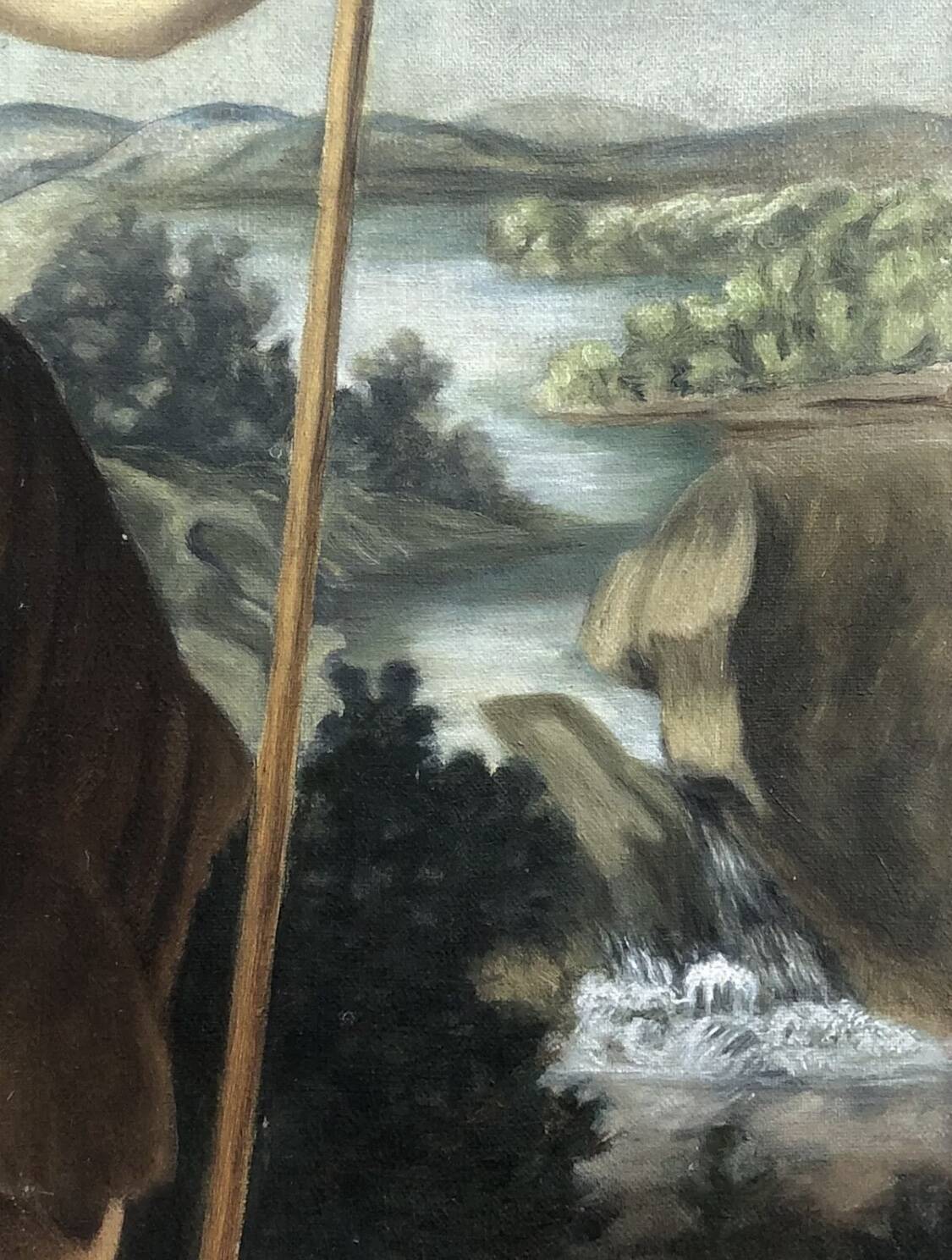 Painting Oil on canvas after Murillo Saint Jean Batiste early 20th century