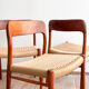 Ensemble de 4 chaises de salle à manger modèle 75 en teck, Niels O. Møller