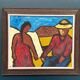 Original Swedish Oil on Canvas – “The Exchange” by Rollo – Signed – Vintage