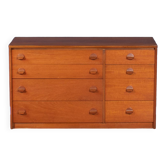 Retro Teak 1960s Stag 8 Drawer Chest Of Drawers Sideboard