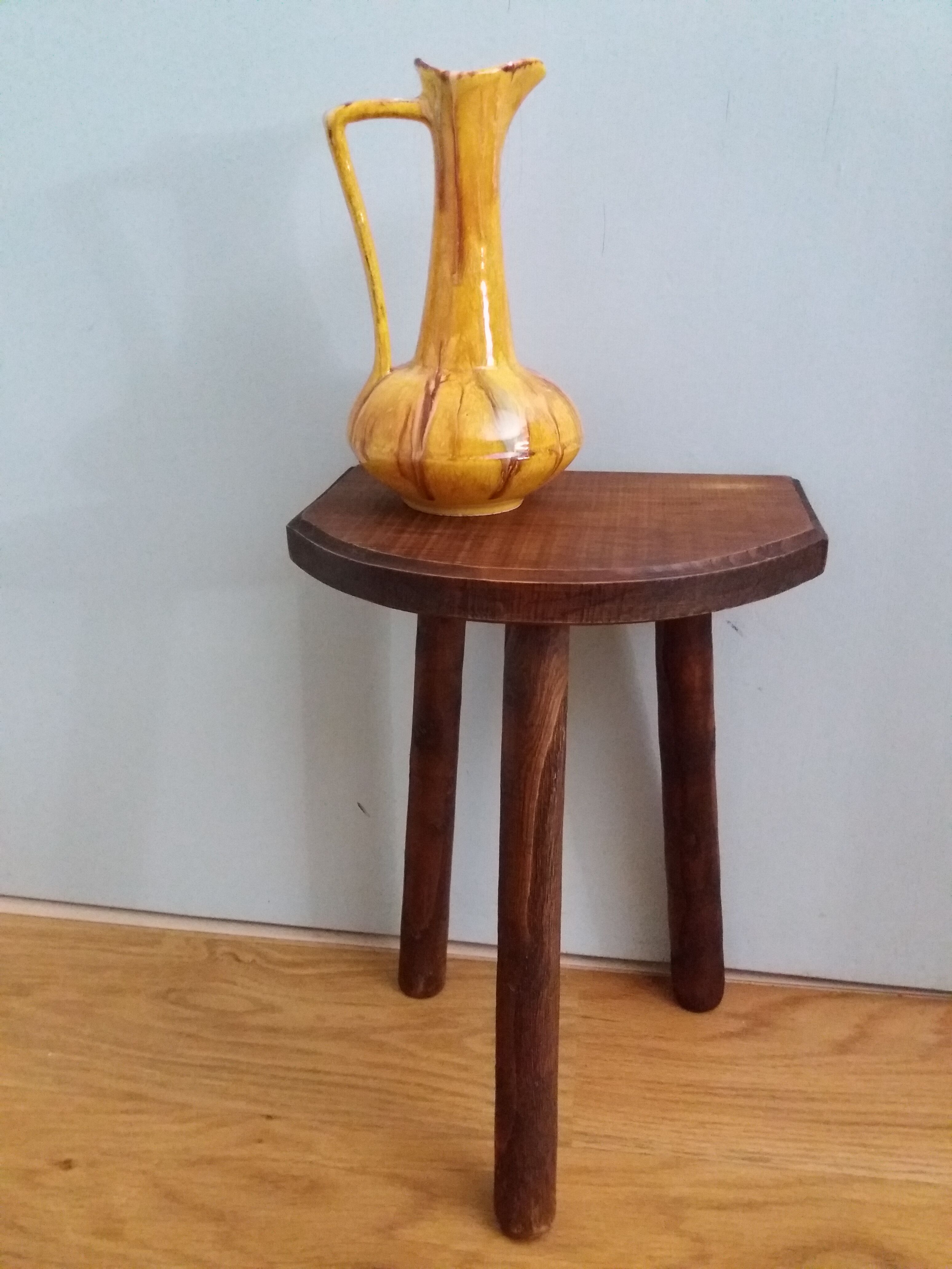 Tripod stool cowherd end of sofa