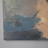 Oil painting on linen canvas, contemporary abstract art, 80s/90s