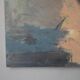 Tableau huile sur toile de lin art abstrait contemporain années 80/90