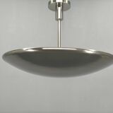 Bauhaus Indirect Ceiling Light, Nickel, Czechoslovakia 1930s