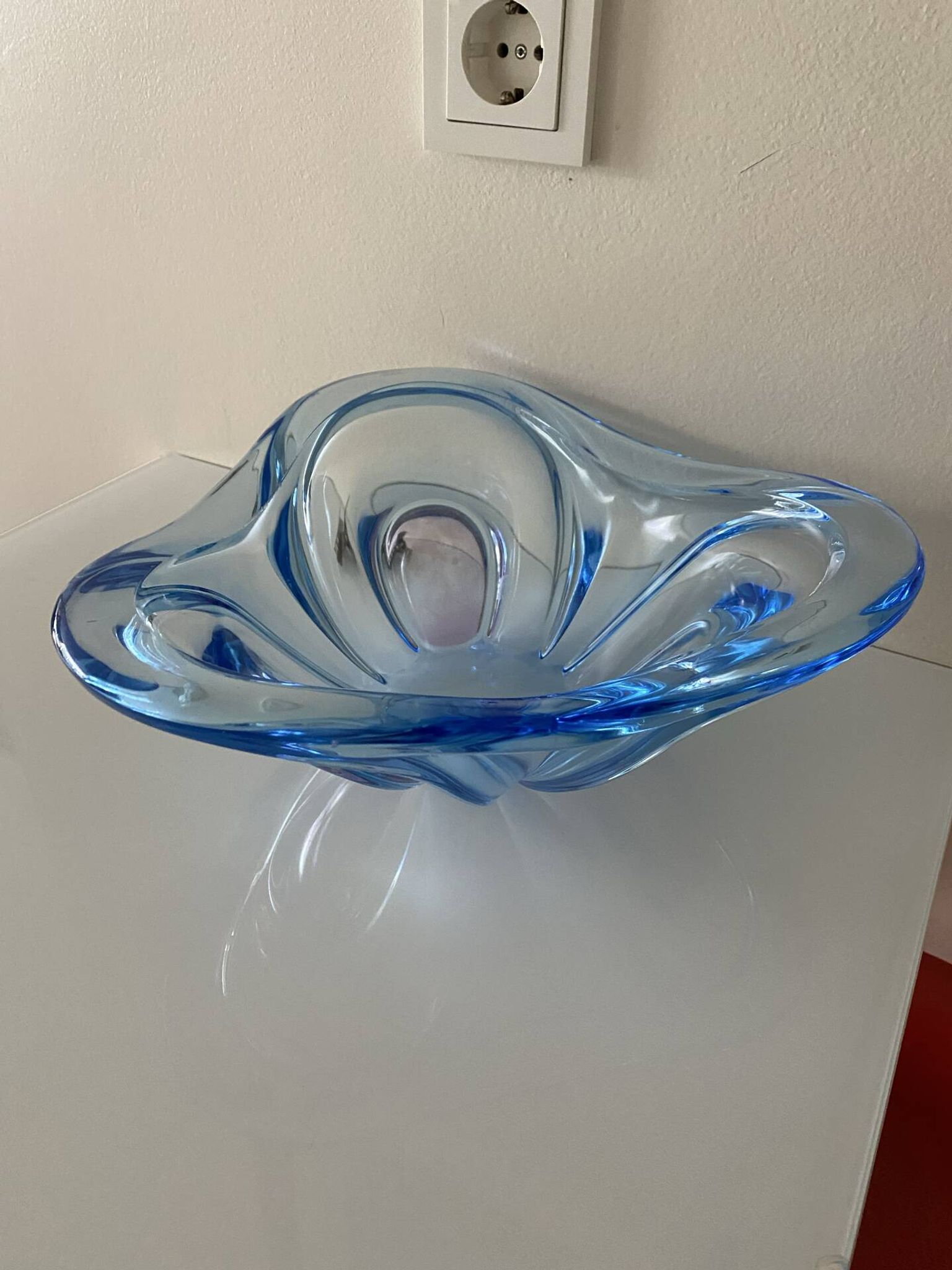 Blue Murano fruit bowl
