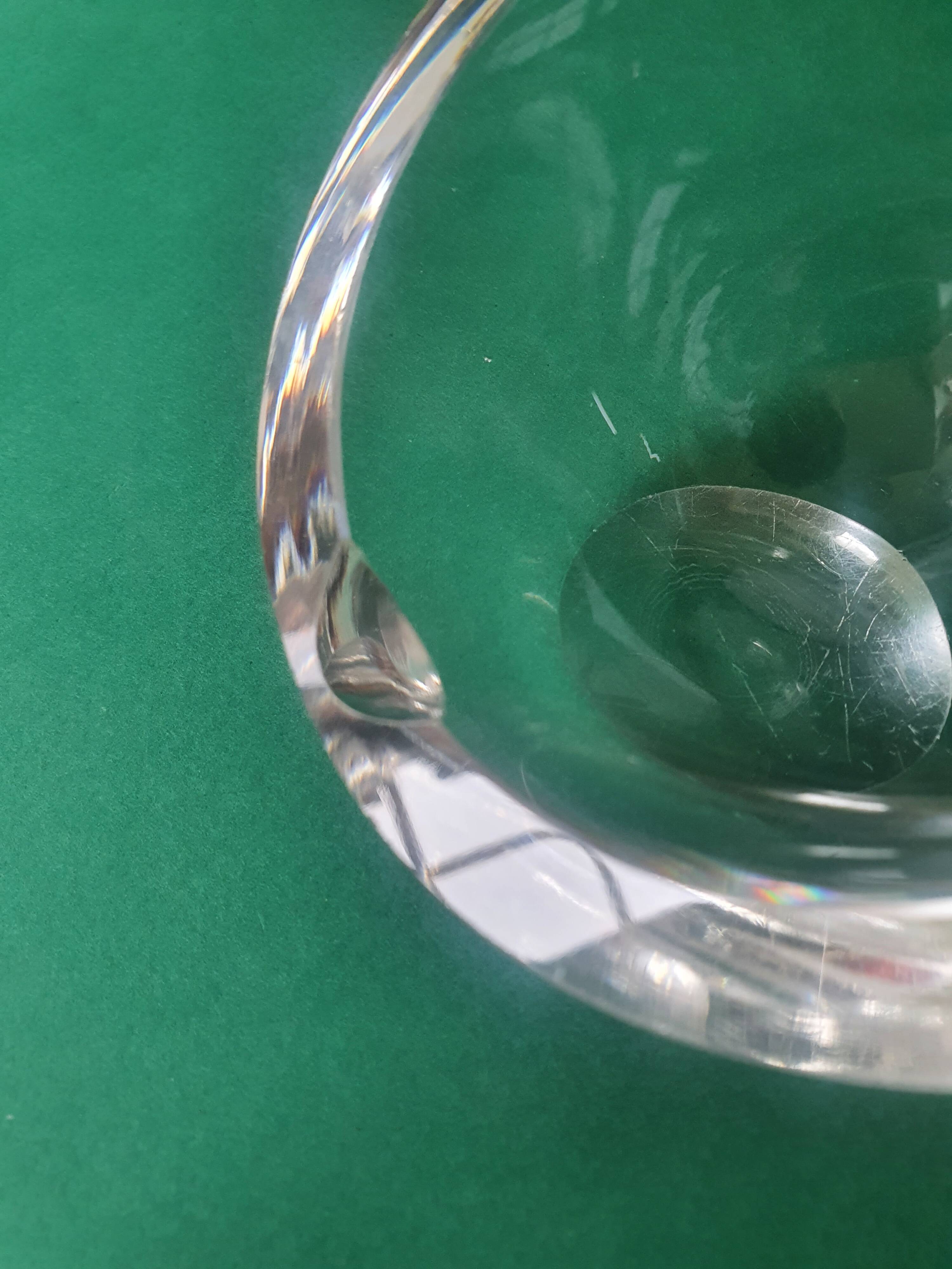 Vintage antique glass half-sphere ashtray