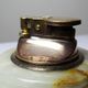 Small vintage copper and onyx table lighter, gold-plated metal and copper, 1960s-1970s