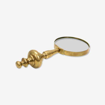 Vintage xxl brass desk magnifying glass