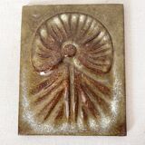 70s relief ceramic tile