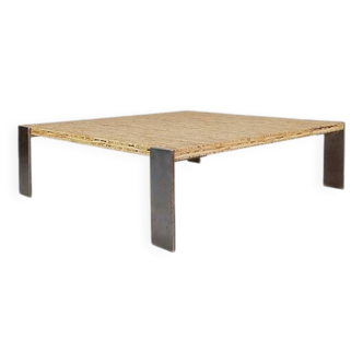 Large Square coffee table with Sorghum top