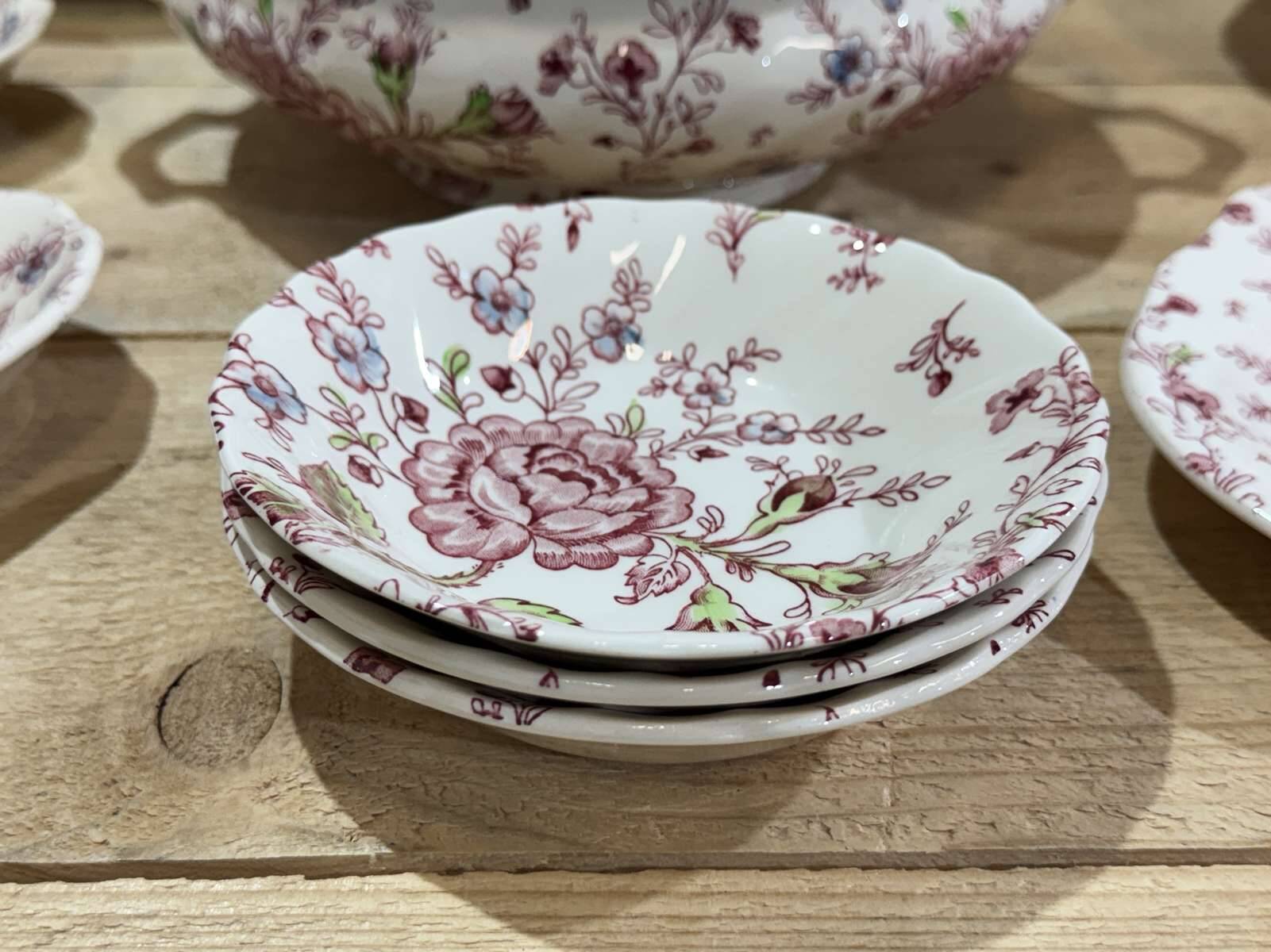 English porcelain service by Johnson Bros model Rose Chintz.
