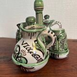 Punter cracked ceramic salt and pepper set, oil and vinegar set
