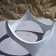 Coffee table space age wood and glass