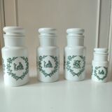 Set of opaline pots