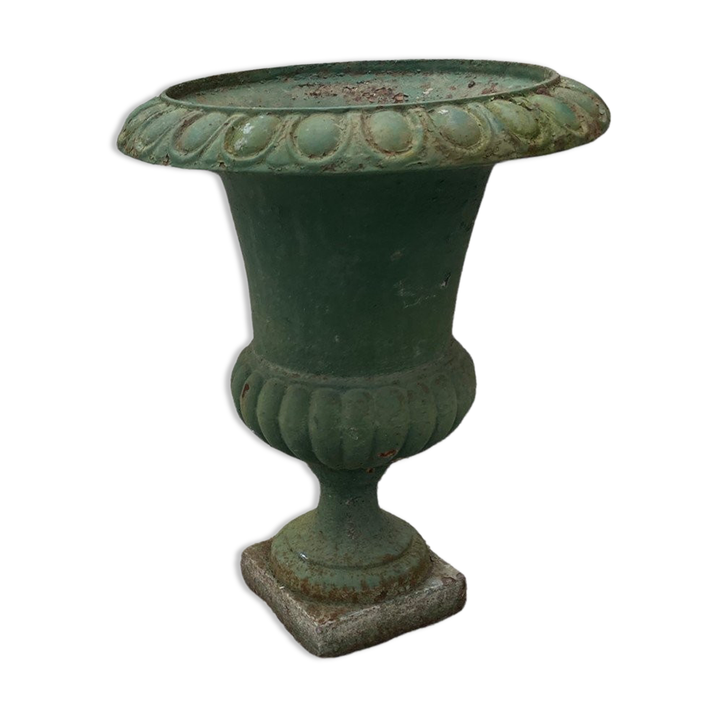 Vase Medici Late XIXth enamel Green