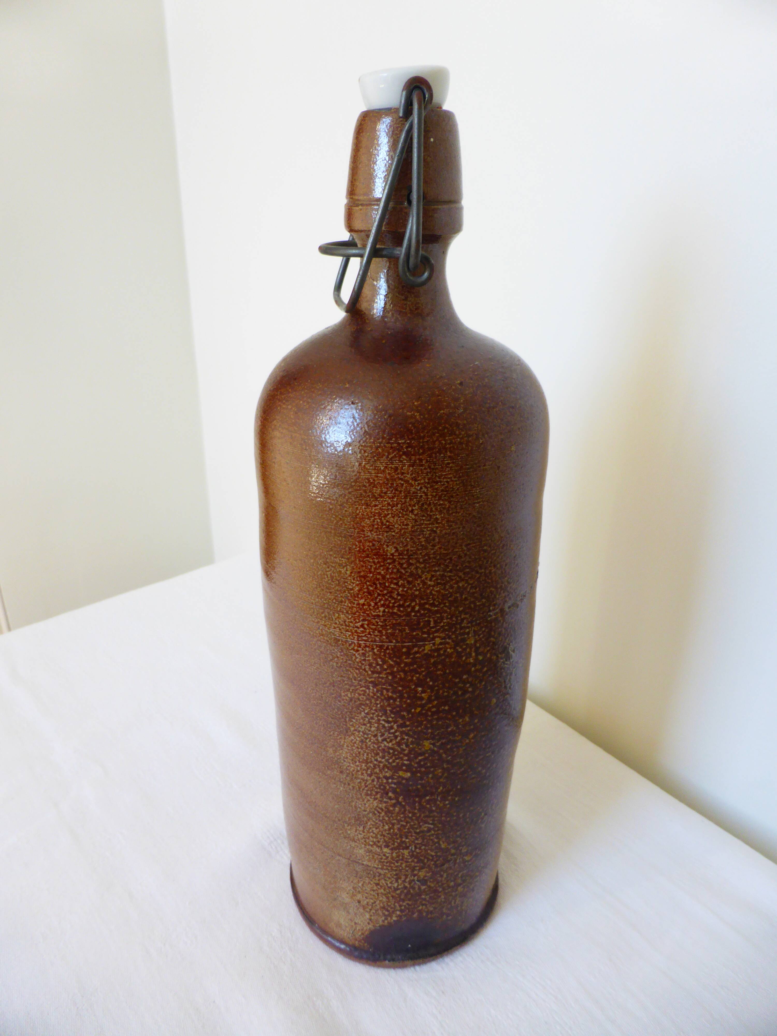 Vintage glazed stoneware bottle 2106221