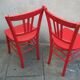 Paire de chaises Bistrot rouge