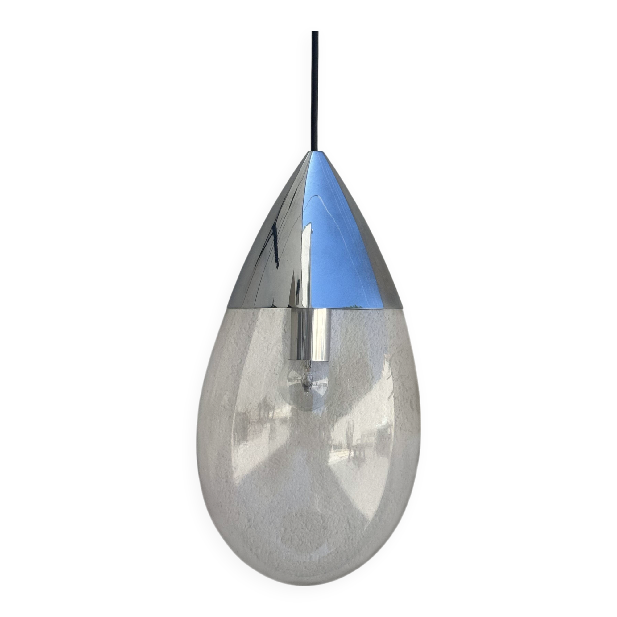 Designer pendant chandelier Goutte d'Eau – Glashütte Limburg 70s