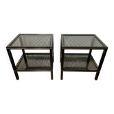 Pair of vintage 70s side tables by Pierre Vandel