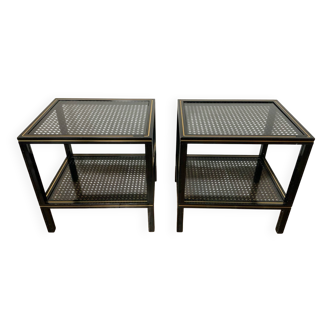 Pair of vintage 70s side tables by Pierre Vandel