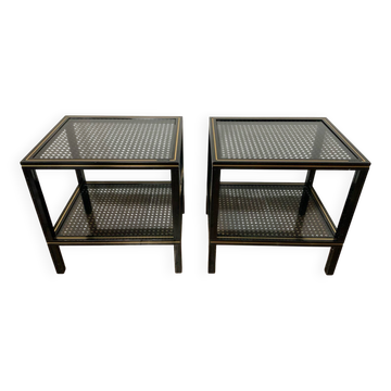 Pair of vintage 70s side tables by Pierre Vandel