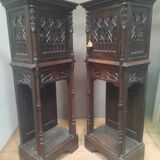 Pair of Gothic credenzas
