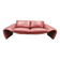 Italian Red Leather Sofa by Divanotti, Postmodern, 1990s