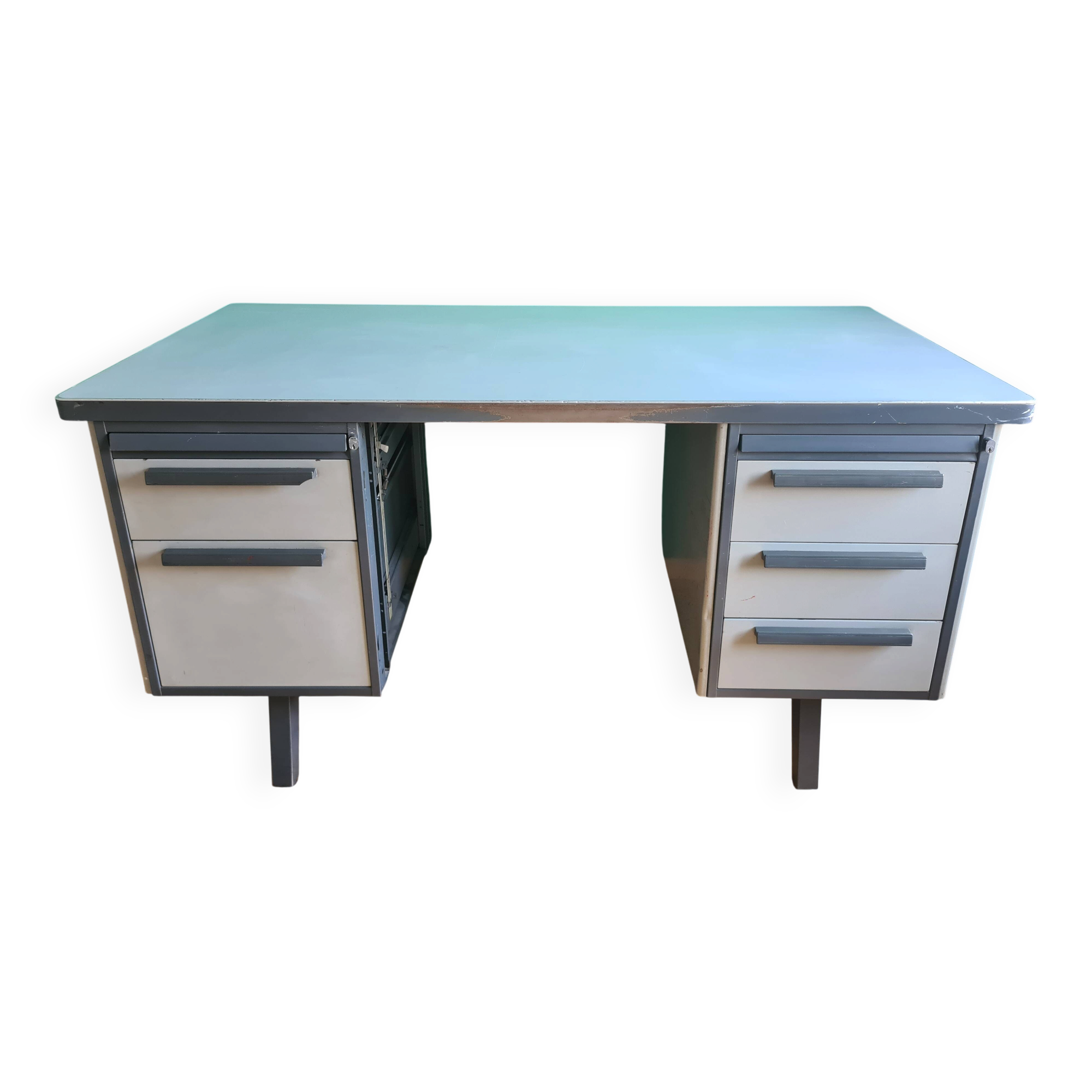 Bureau métallique vintage strafor
