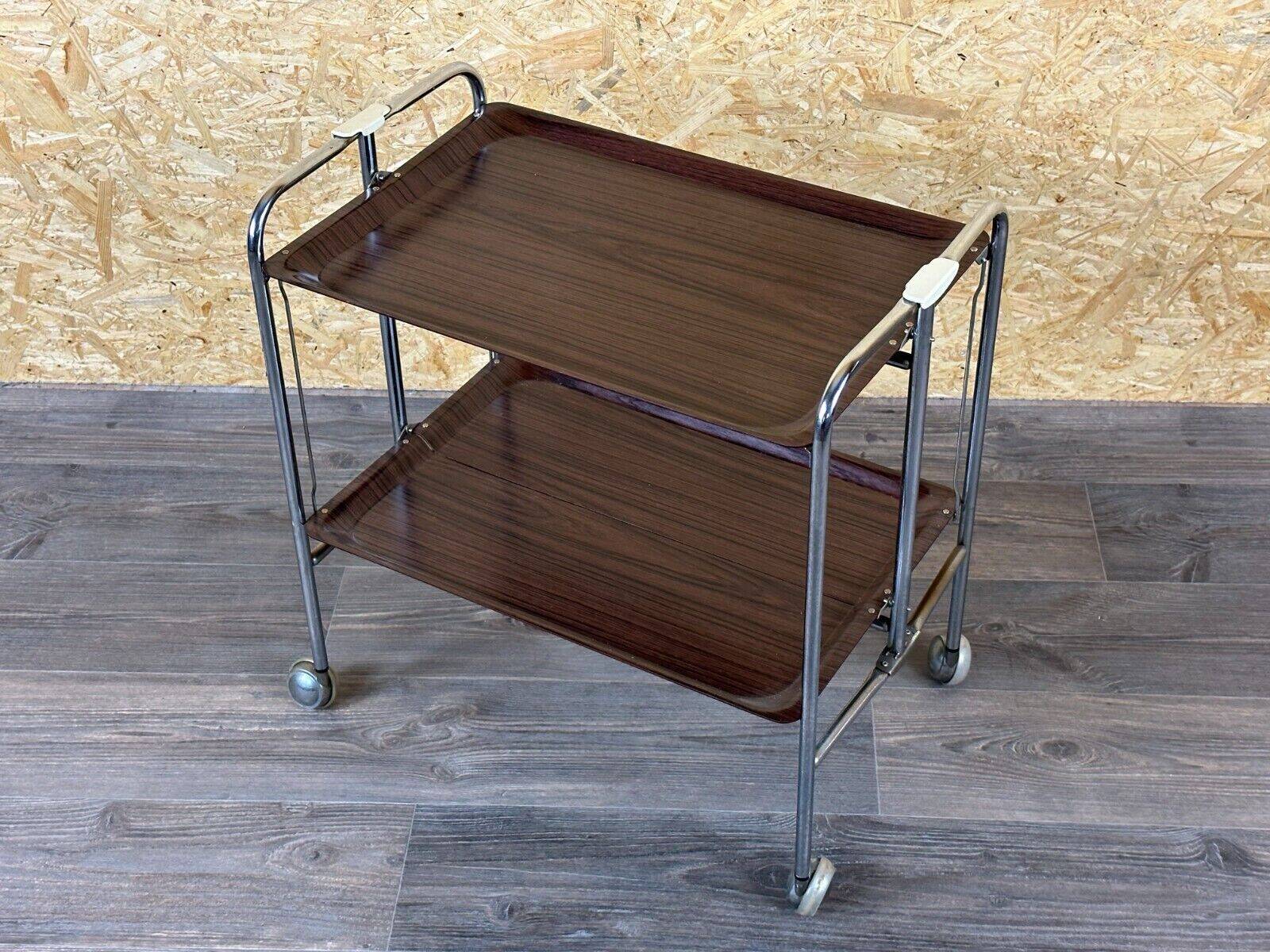 60s 70s serving trolley dinette side table space age brown design