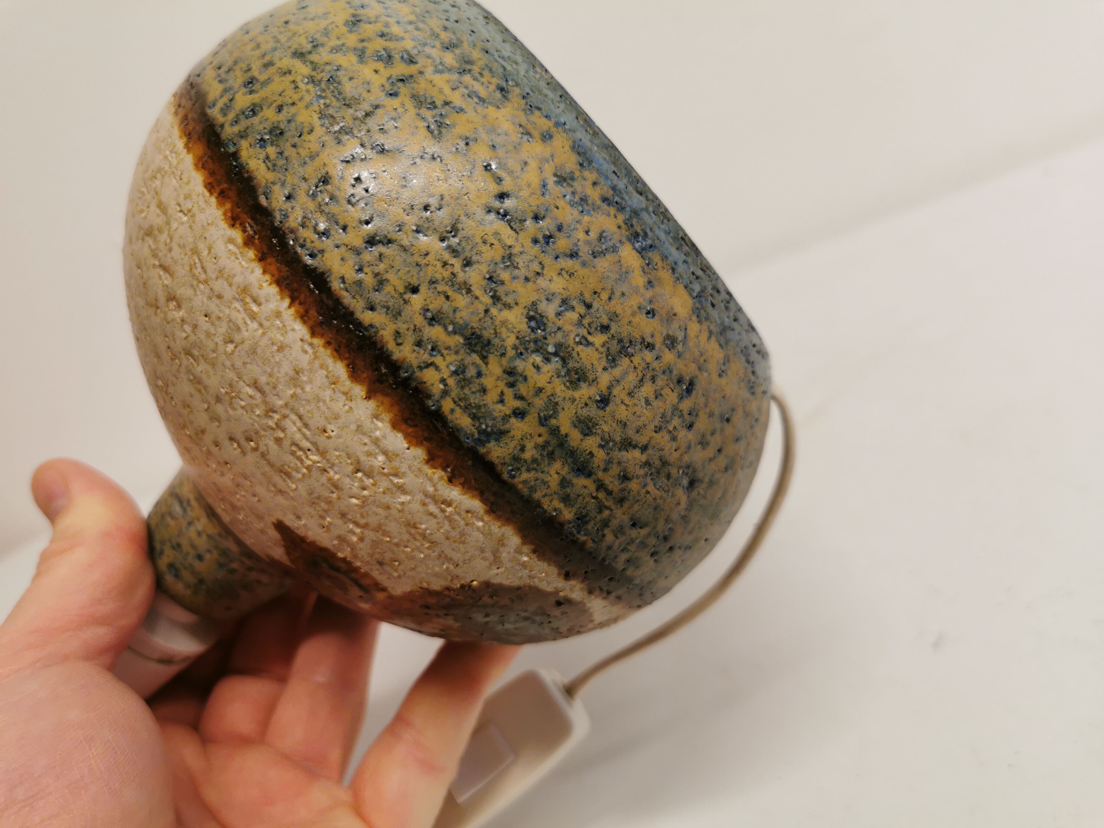 Stoneware table lamp foot, from the Erika Decor series, designed in 1971