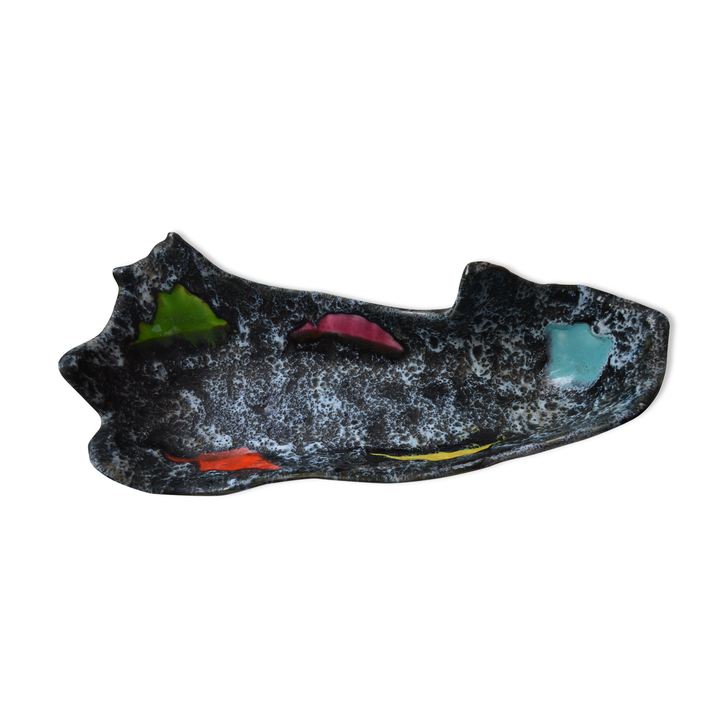 Fruit cup Vallauris signed LUC (Auguste Lucchesi, then Damiano) year 1950/1960