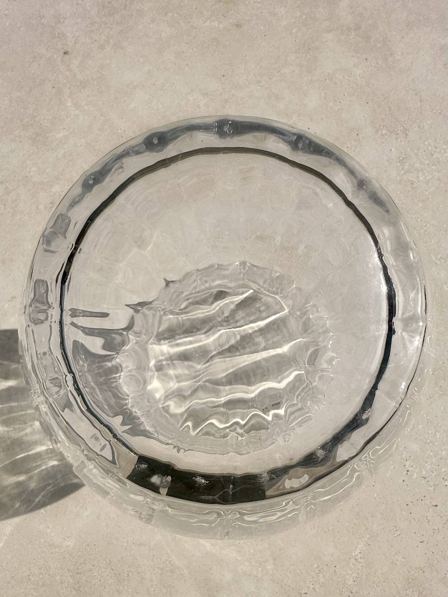 Large baluster vase in fluted crystal from the Daume house, France.
