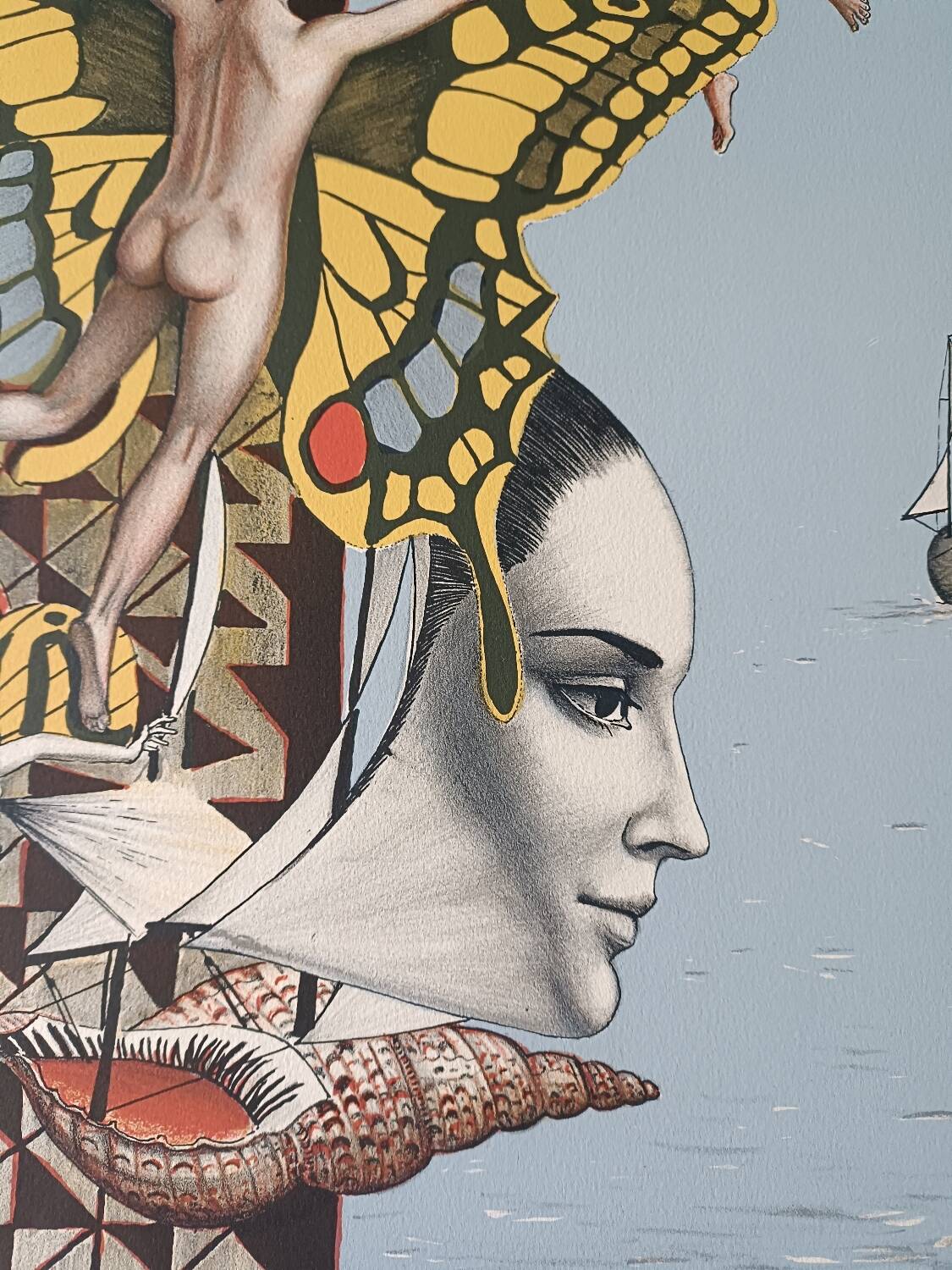 Jean-Pierre ALAUX Signed and numbered lithograph surrealism eroticism