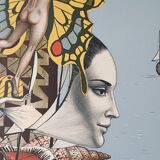 Jean-Pierre ALAUX Signed and numbered lithograph surrealism eroticism