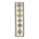 Vintage Turkish Oushak Handmade Wool Cotton White Runner Rug 90x338