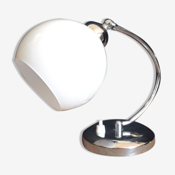 Table lamp / desk - Chrome metal and opaline globe - CIRCA 1950