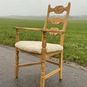Henning Kjaernulf high back chair with new lambswool