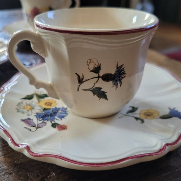 Tasses Agreste Digoin Sarreguemines 1930