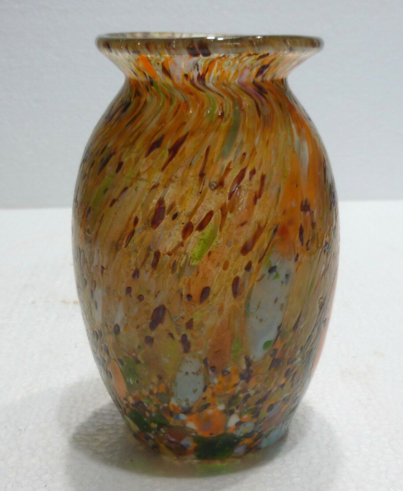 Vase old multicolored glass millefiori Murano