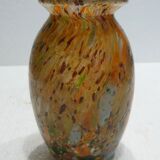 Vase ancien verre multicolore millefiori Murano